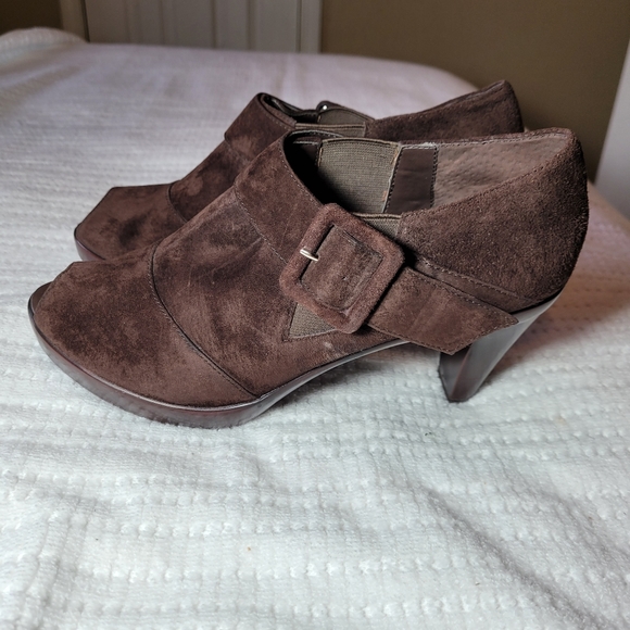 BELLA-VITA BROWN LEATHER/ SUEDE PUMPS SHOES - Picture 15 of 16